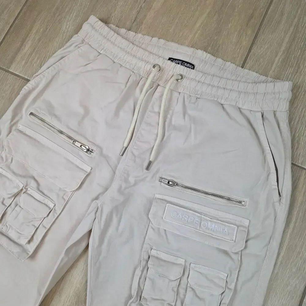 Carpe Omnia Beige Cargo Pants V2 Mens XL Utility Tactical Multi Pocket Jogger